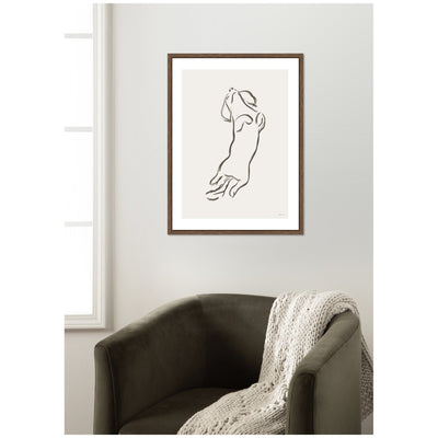 Dachshund Dog by Gabrielly Guedes Framed Canvas Wall Art Print