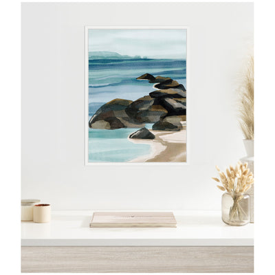 Sylvie Ocean Breeze ll Framed Canvas by Nikita Jariwala