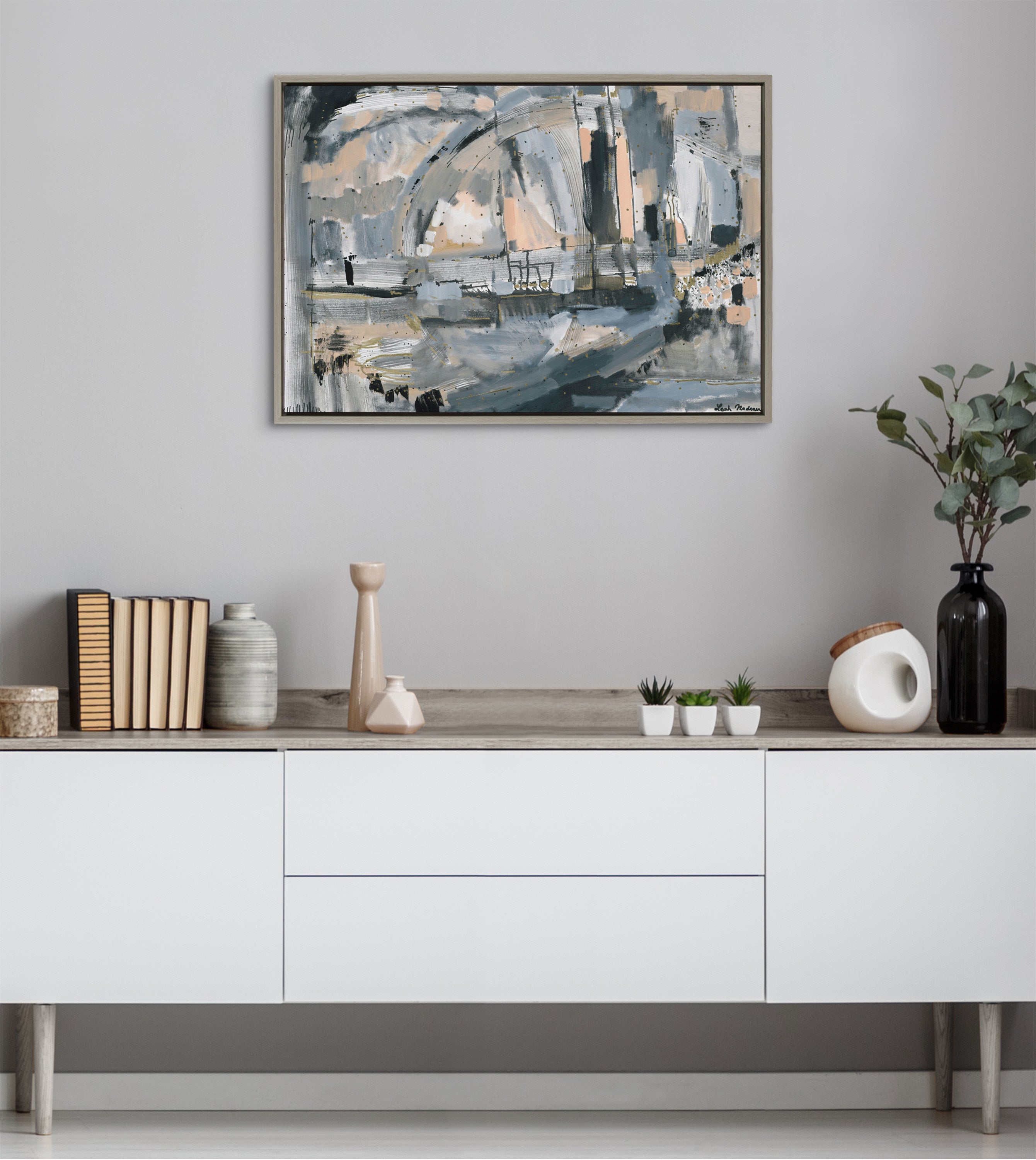 Sylvie Harbor Nights Framed Canvas by Leah Nadeau by kateandlaurel - product image 19 for Resin Society