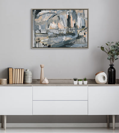 Sylvie Harbor Nights Framed Canvas by Leah Nadeau by kateandlaurel - product image 19 for Resin Society