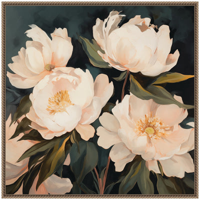 Sylvie Beautiful Painterly Floral Bouquets 2 Framed Canvas by The Creative Bunch Studio