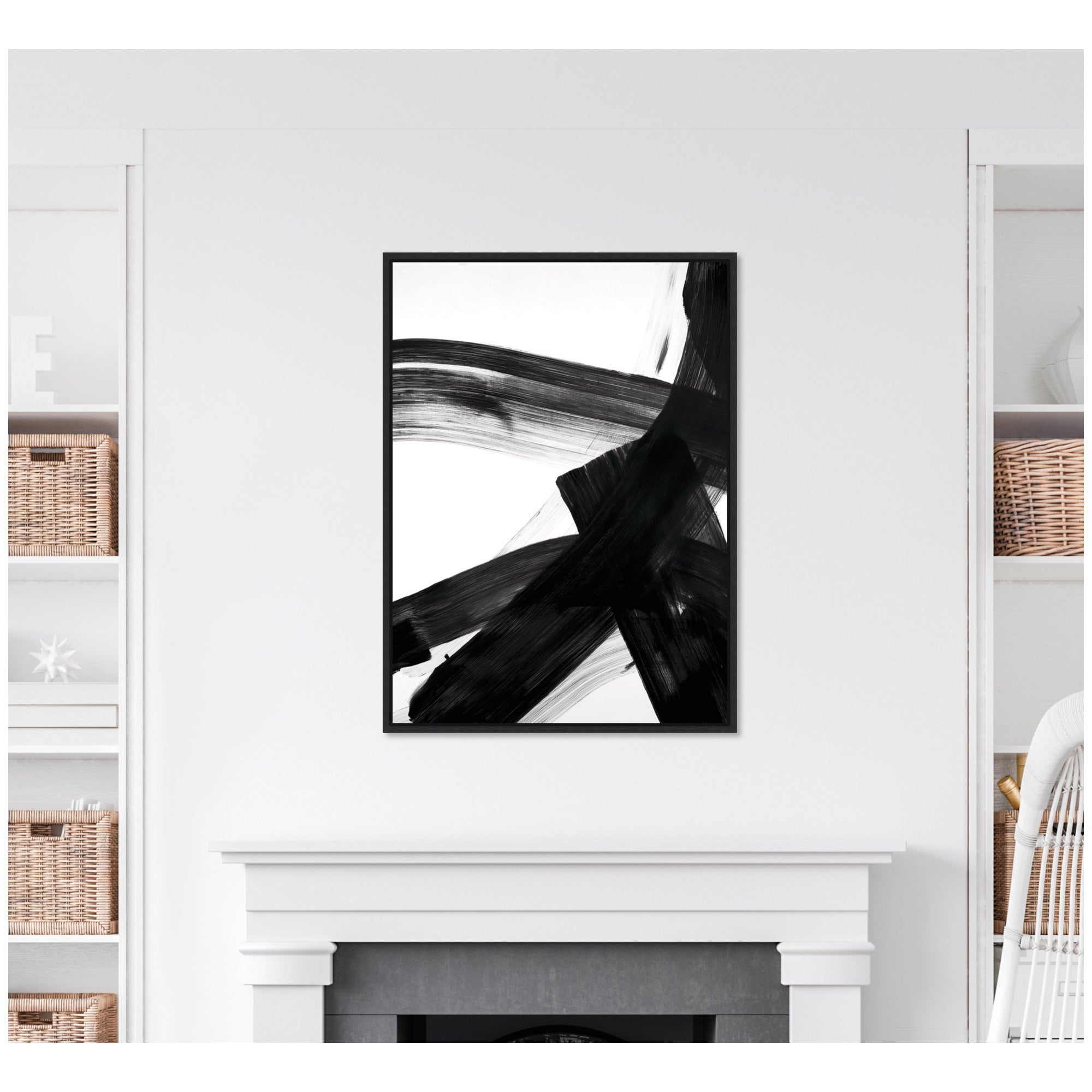 Black Mark No.
2 by Amy Lighthall Framed Canvas Wall Art Print