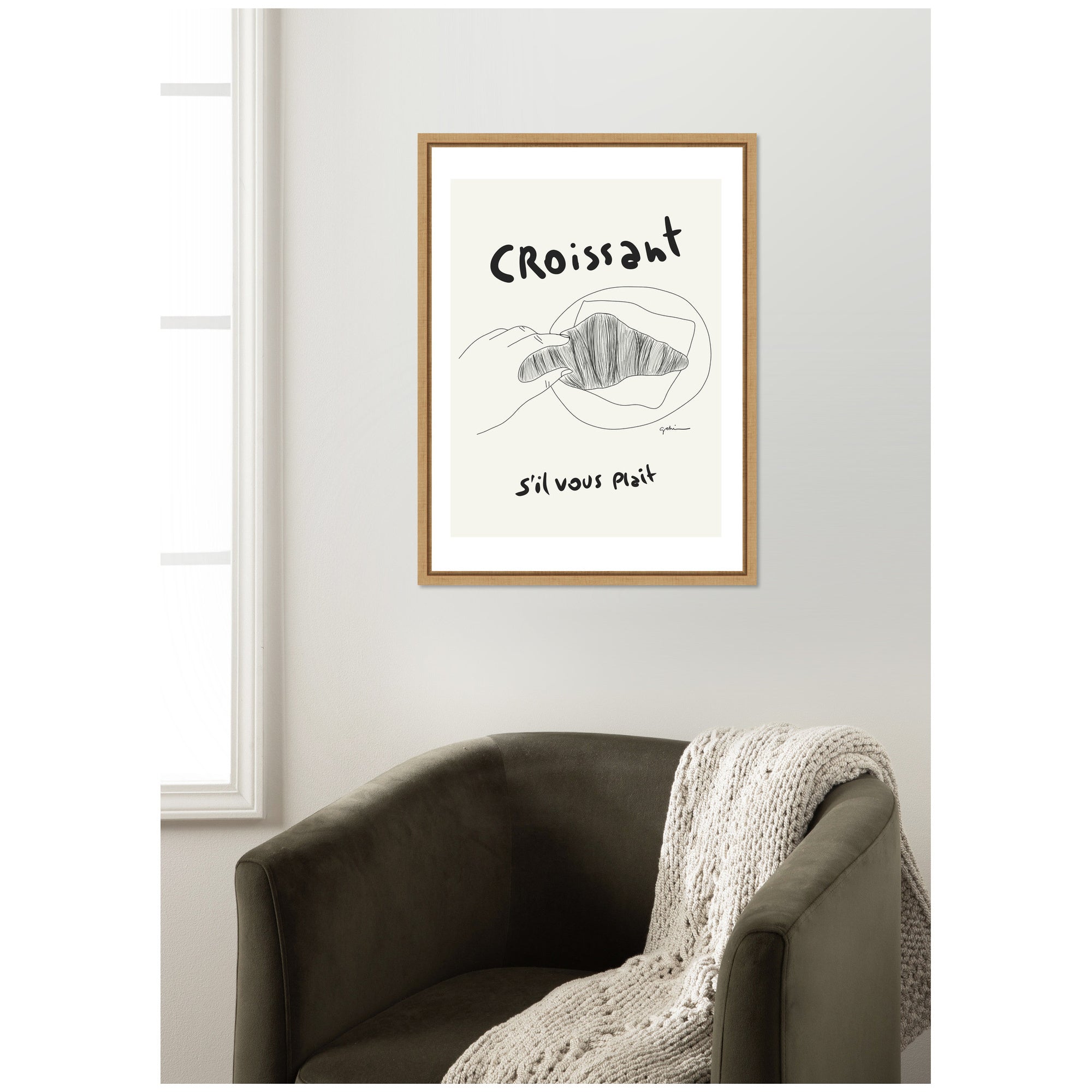 Breakfast Club by Gabrielly Guedes Framed Canvas Wall Art Print