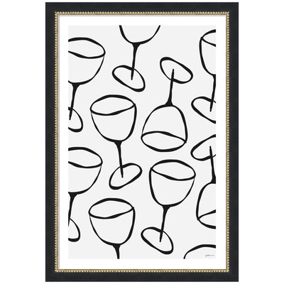 Wine Everywhere by Gabrielly Guedes Framed Wall Art Print