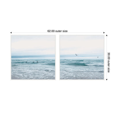 Sylvie Ocean Swim 1 and 2 Framed Canvas Art Set by Stephanie Klatt