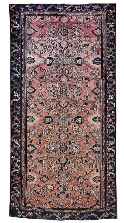 4' 4 x 9' 3 Hand Knotted Ultra Vintage Persian Wool Runner Rug by Rugistan - main product image for Resin Society