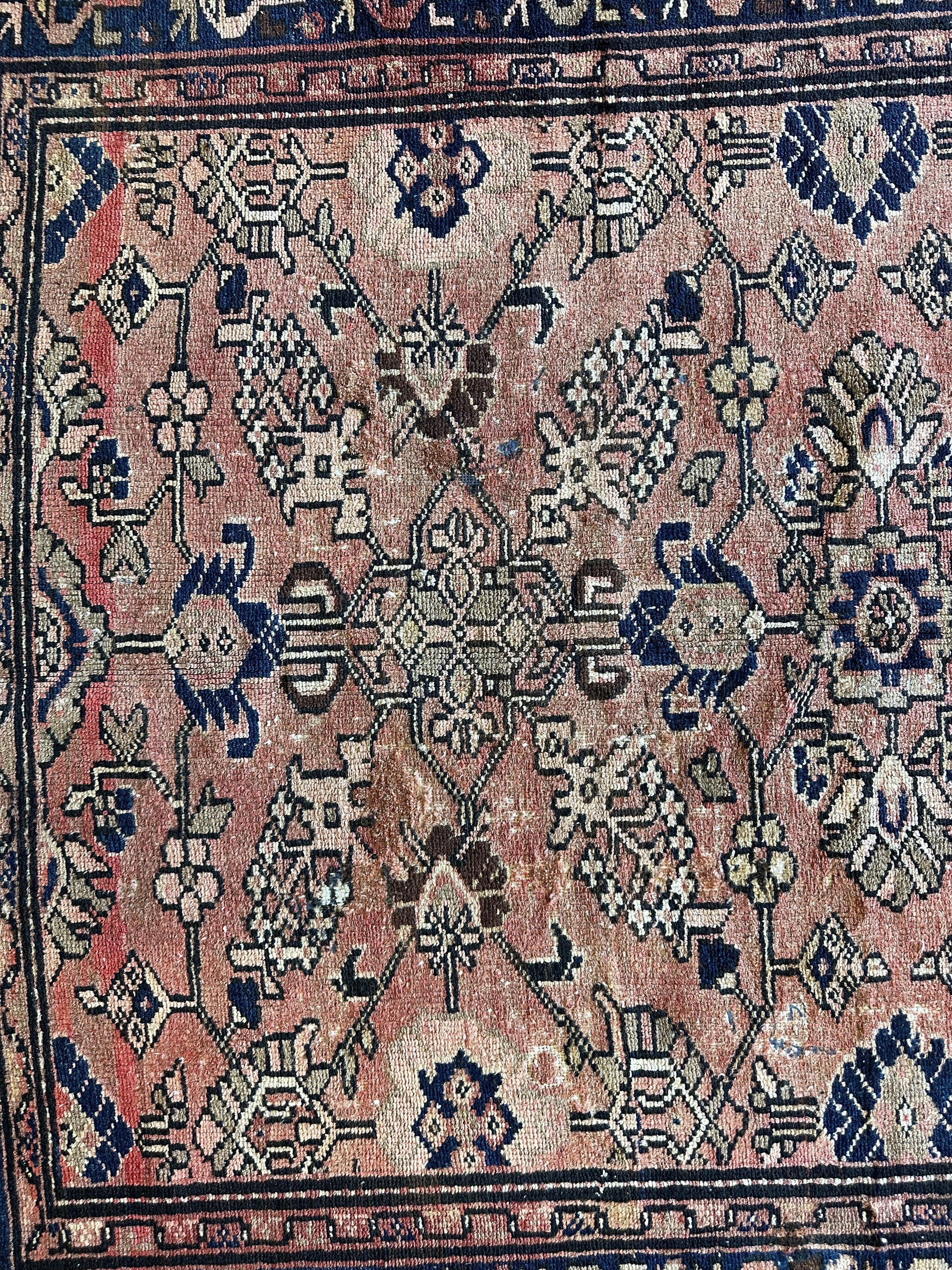 4' 4 x 9' 3 Hand Knotted Ultra Vintage Persian Wool Runner Rug by Rugistan - product image 10 for Resin Society