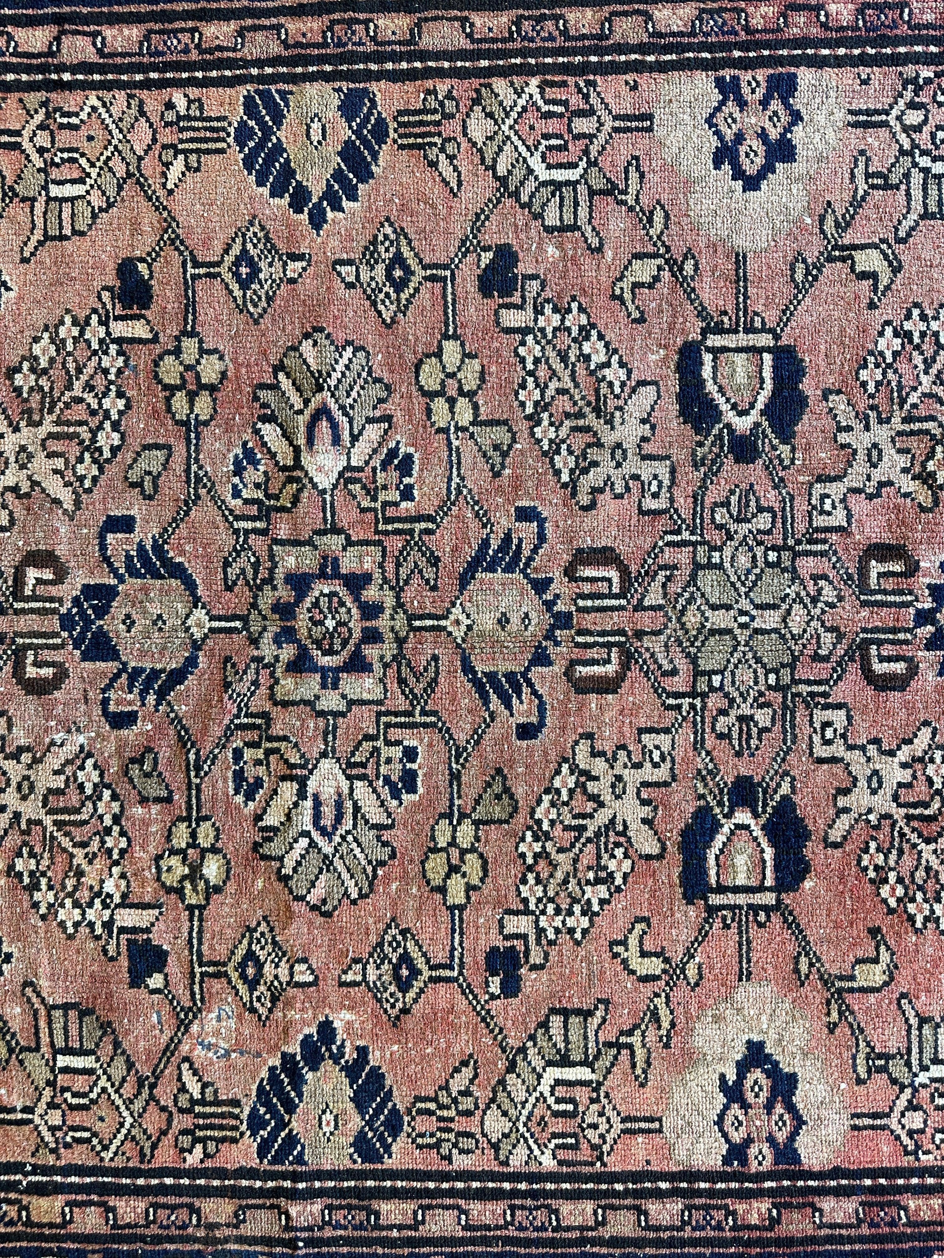 4' 4 x 9' 3 Hand Knotted Ultra Vintage Persian Wool Runner Rug by Rugistan - product image 11 for Resin Society