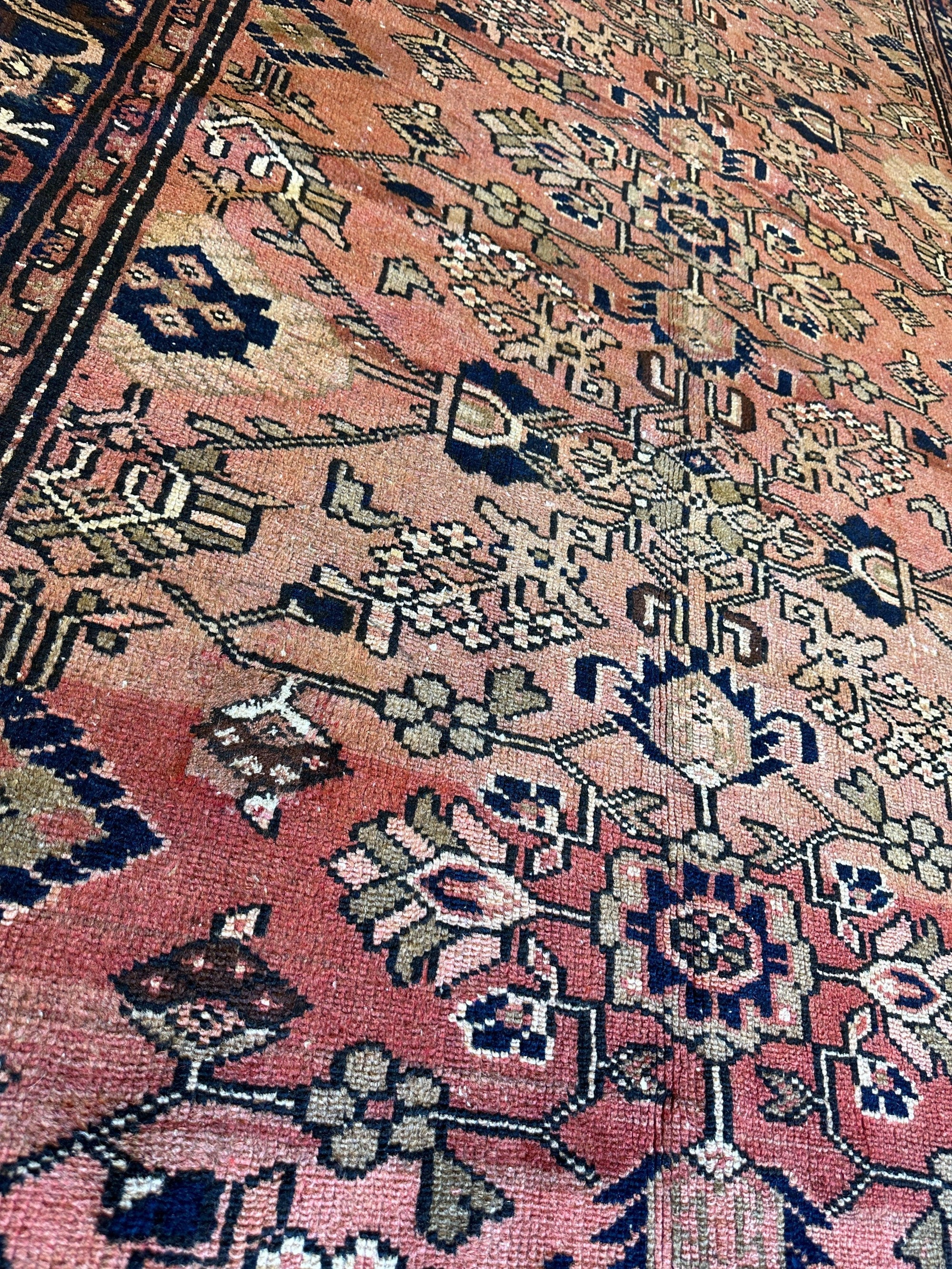 4' 4 x 9' 3 Hand Knotted Ultra Vintage Persian Wool Runner Rug by Rugistan - product image 2 for Resin Society