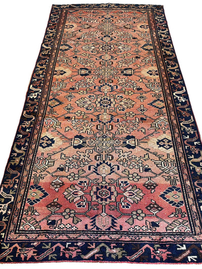 4' 4 x 9' 3 Hand Knotted Ultra Vintage Persian Wool Runner Rug by Rugistan - product image 4 for Resin Society
