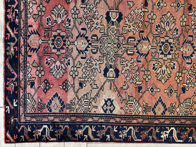 4' 4 x 9' 3 Hand Knotted Ultra Vintage Persian Wool Runner Rug by Rugistan - product image 7 for Resin Society