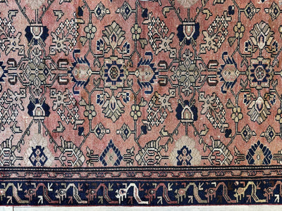 4' 4 x 9' 3 Hand Knotted Ultra Vintage Persian Wool Runner Rug by Rugistan - product image 8 for Resin Society