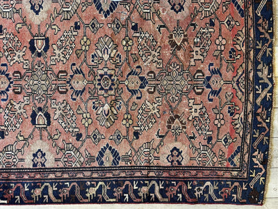 4' 4 x 9' 3 Hand Knotted Ultra Vintage Persian Wool Runner Rug by Rugistan - product image 9 for Resin Society