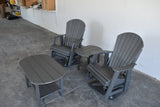 4 pc Glider Adirondack Chair and Table Set by Dutch Country Patio, LLC - product image 4 for Resin Society