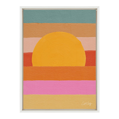 Sylvie Sunset Waves Framed Canvas by kateandlaurel - product image 14 for Resin Society
