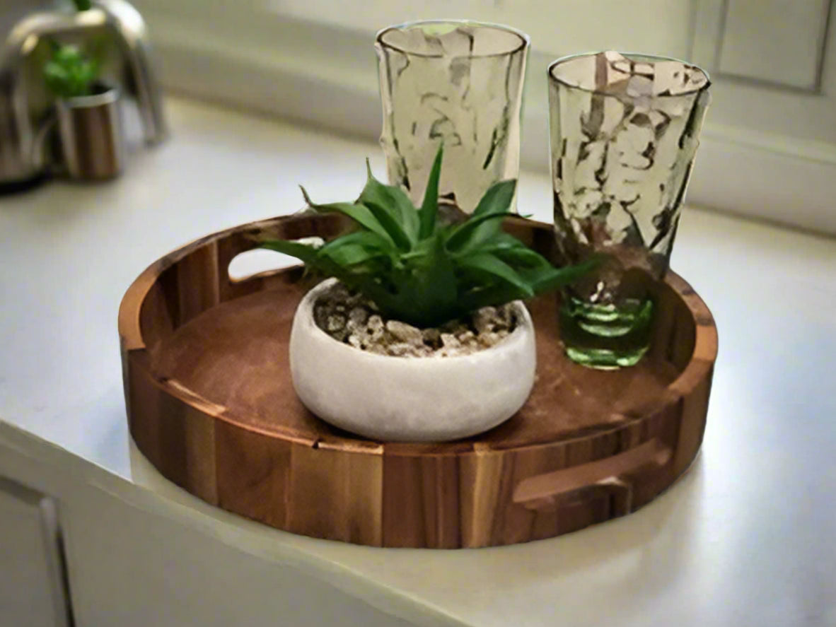 Round Serving Tray by Kalmar Home - product image 2 for Resin Society