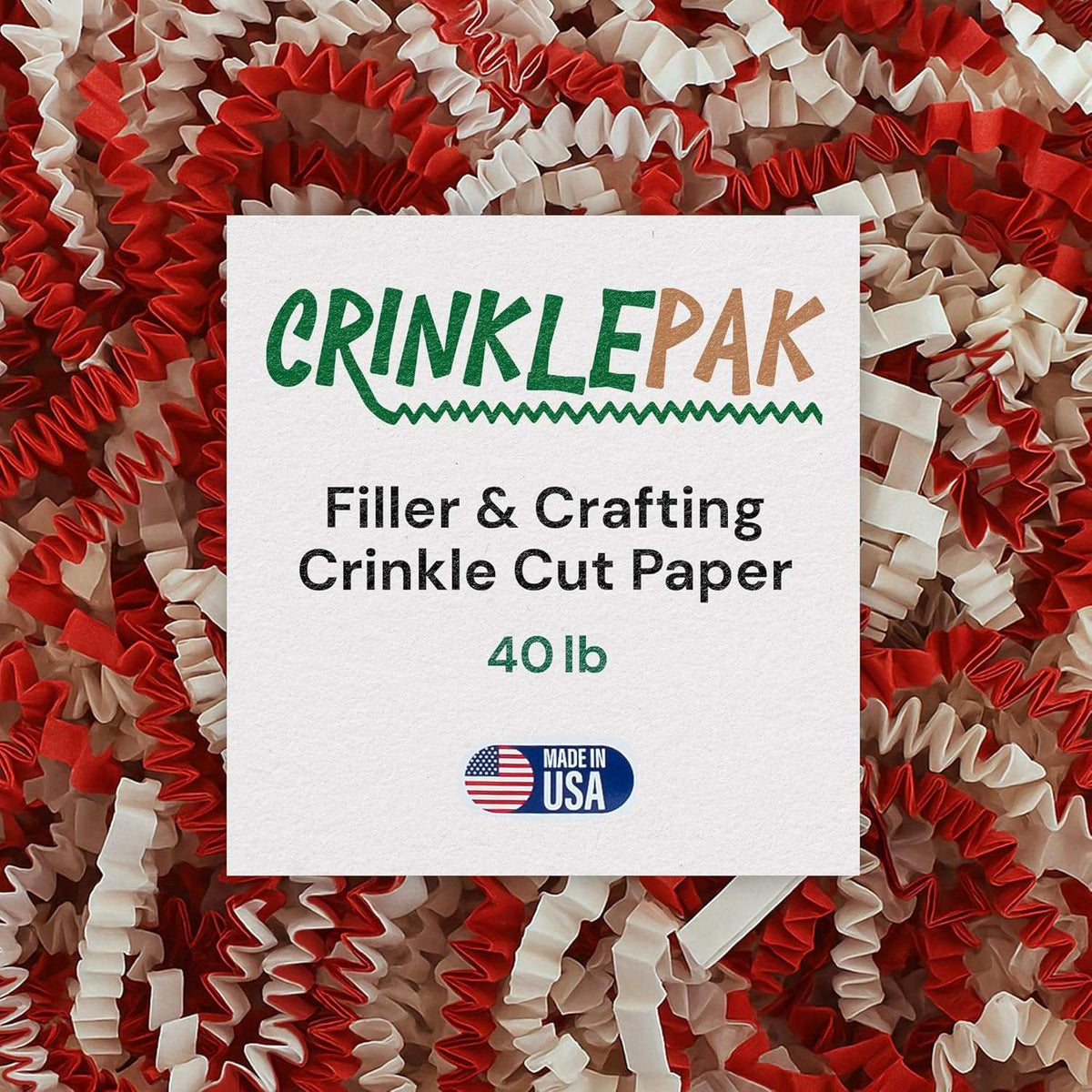 10 LB Candy Cane Crinkle Paper by CrinklePak - main product image for Resin Society