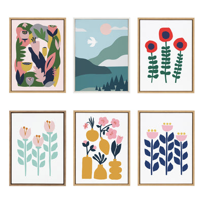 Sylvie Nordic Flowers Framed Canvas by kateandlaurel - product image 8 for Resin Society