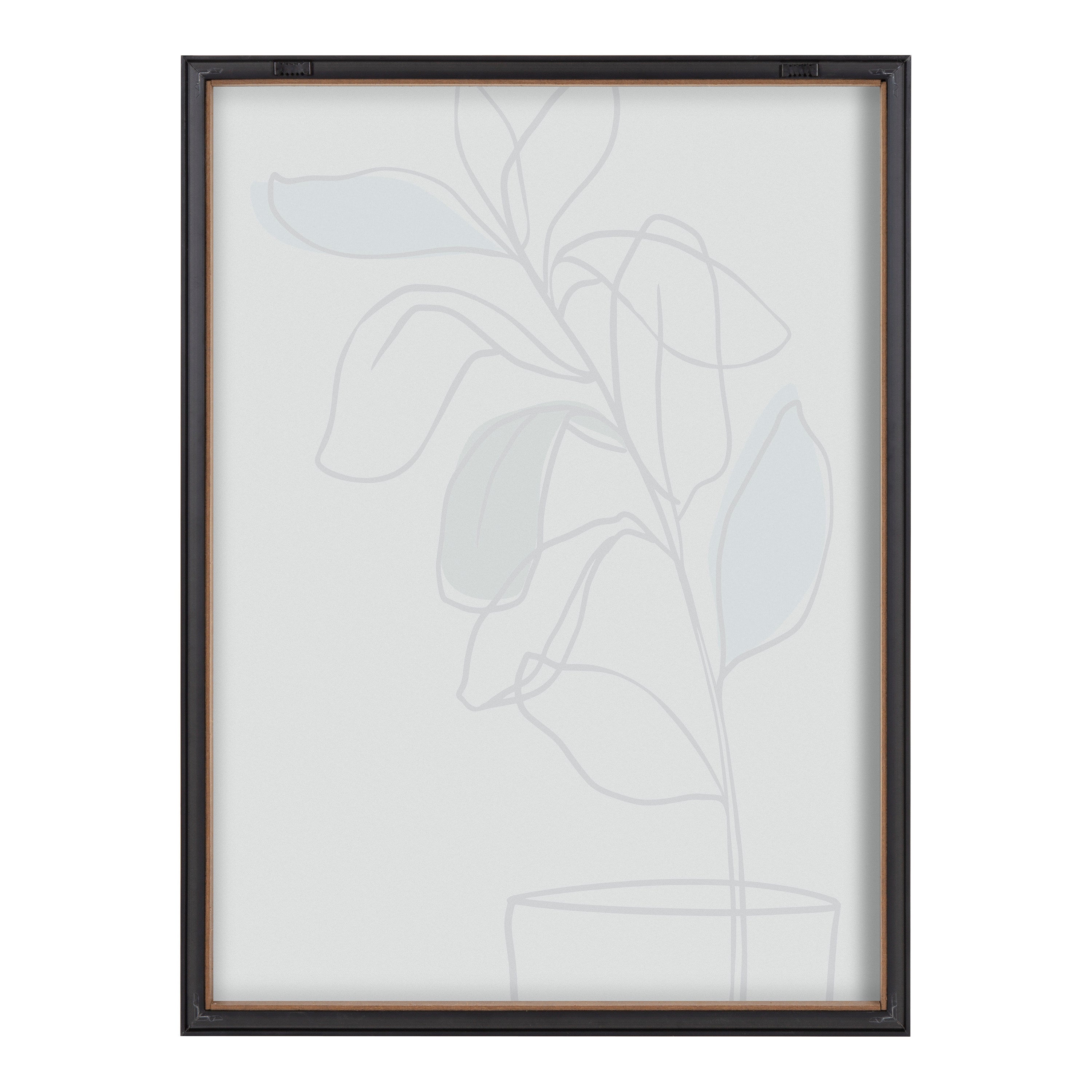 Blake Tranquil Fiddle Leaf Framed Printed Glass by Elizabeth Silver by kateandlaurel - product image 4 for Resin Society