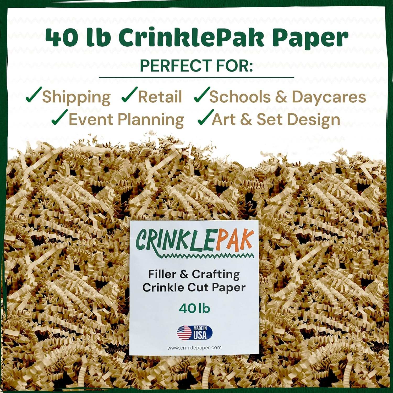 Crinkle Paper 40LB Ivory by CrinklePak - product image 3 for Resin Society