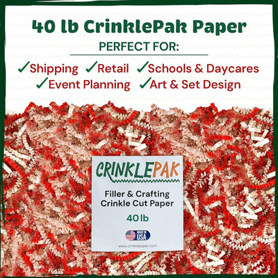 40 LB Candy Cane Crinkle Paper by CrinklePak - product image 2 for Resin Society