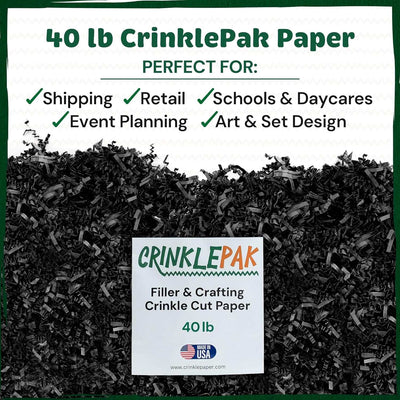 40 LB Black Crinkle Paper by CrinklePak - product image 2 for Resin Society