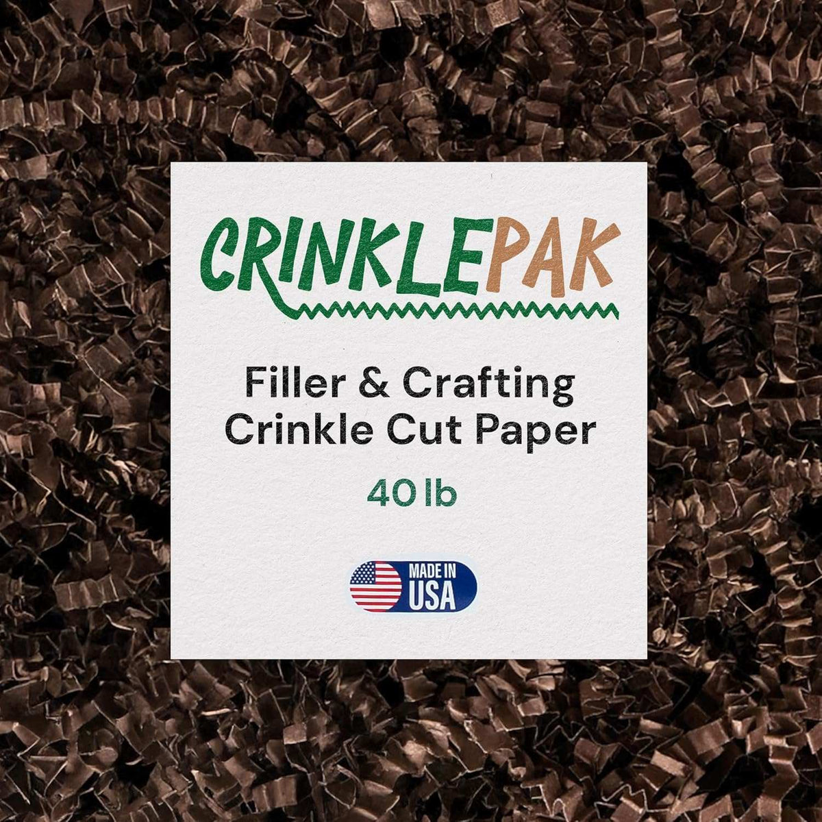 40 LB Chocolate Crinkle Paper by CrinklePak - main product image for Resin Society