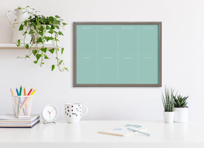 Blake This Week Teal Framed Printed Glass by The Creative Bunch Studio by kateandlaurel - product image 7 for Resin Society