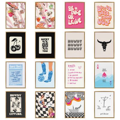 Sylvie Blue Bows Framed Canvas by Honey Island Studio