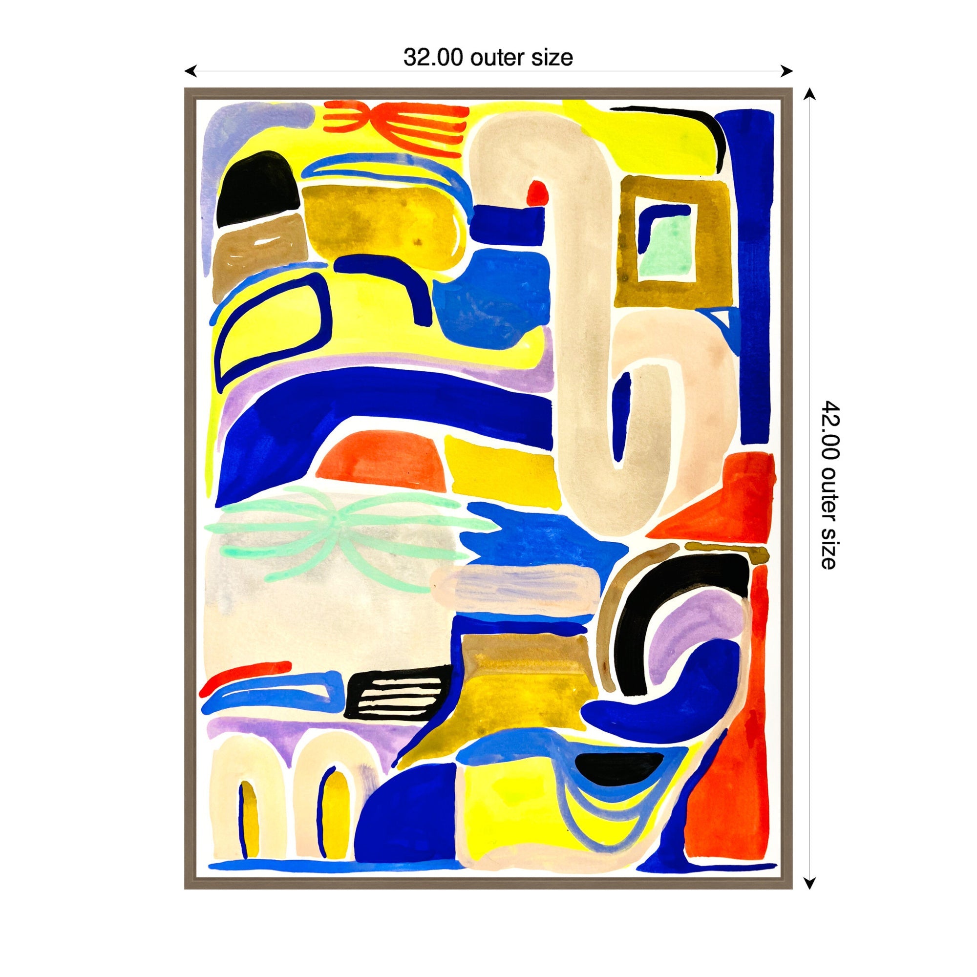 Sylvie Abstract 04 Framed Canvas by Emma Daisy