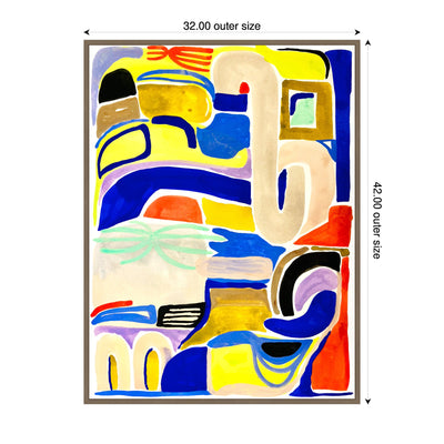 Sylvie Abstract 04 Framed Canvas by Emma Daisy