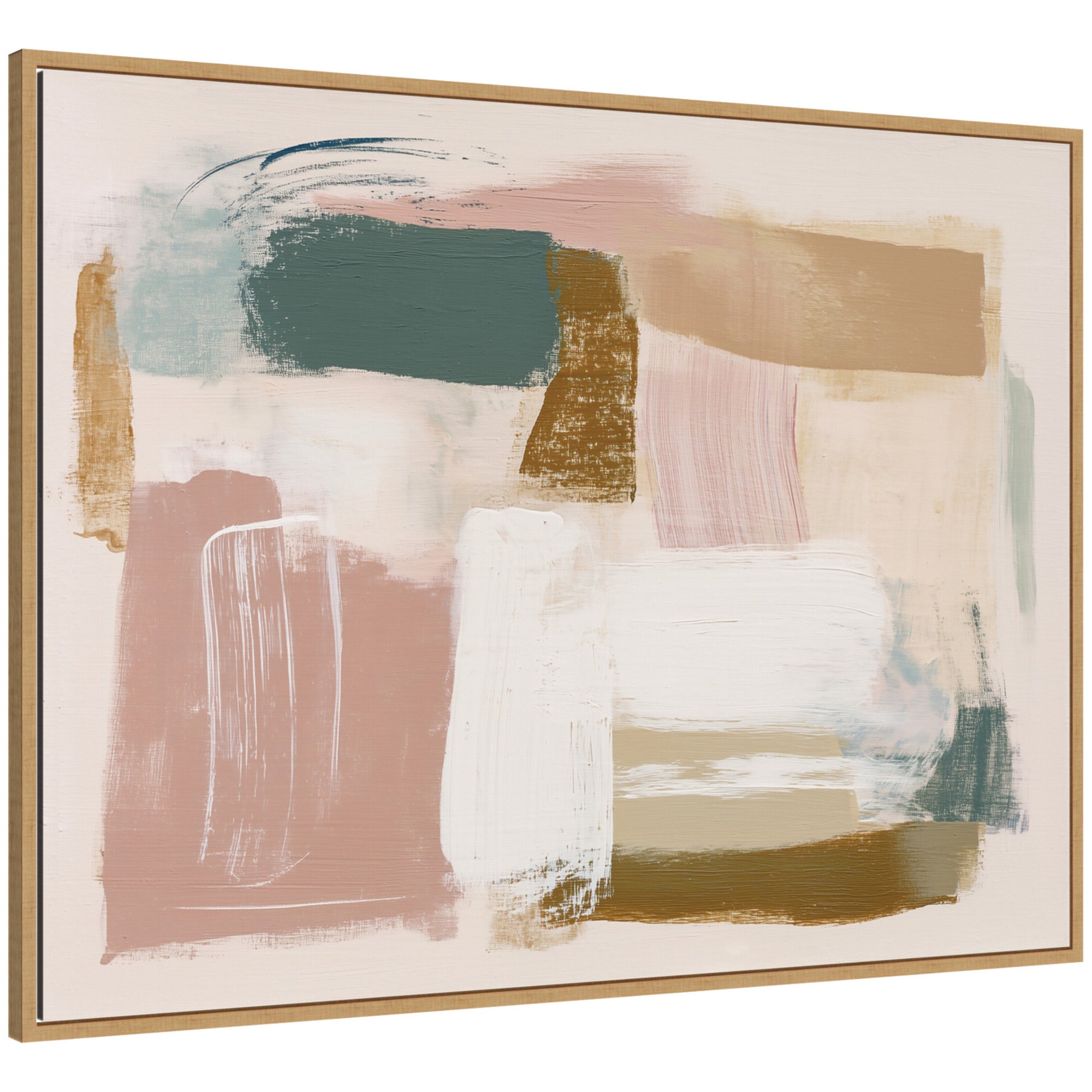 Framed canvas wall art print titled Harmony II by Amy Lighthall, showing abstract imagery in natural colored Sylvie frame