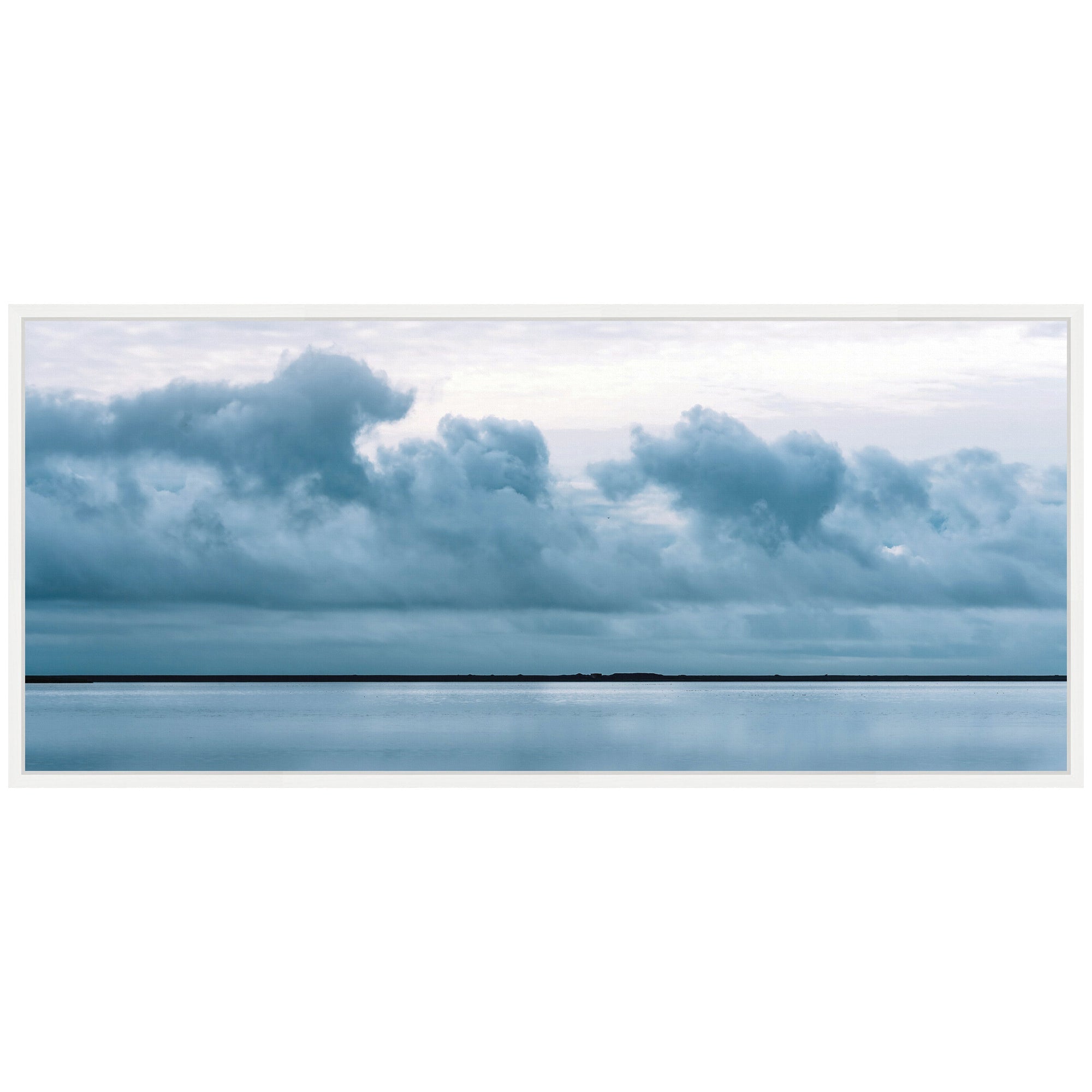 Sylvie Minimalist Sky Reflection In Iceland Framed Canvas by Michael Schauer