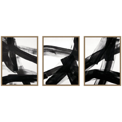 Black Mark No.
1, No.
2, & No.
3 3 Piece Framed Canvas Wall Art Set by Amy Lighthall