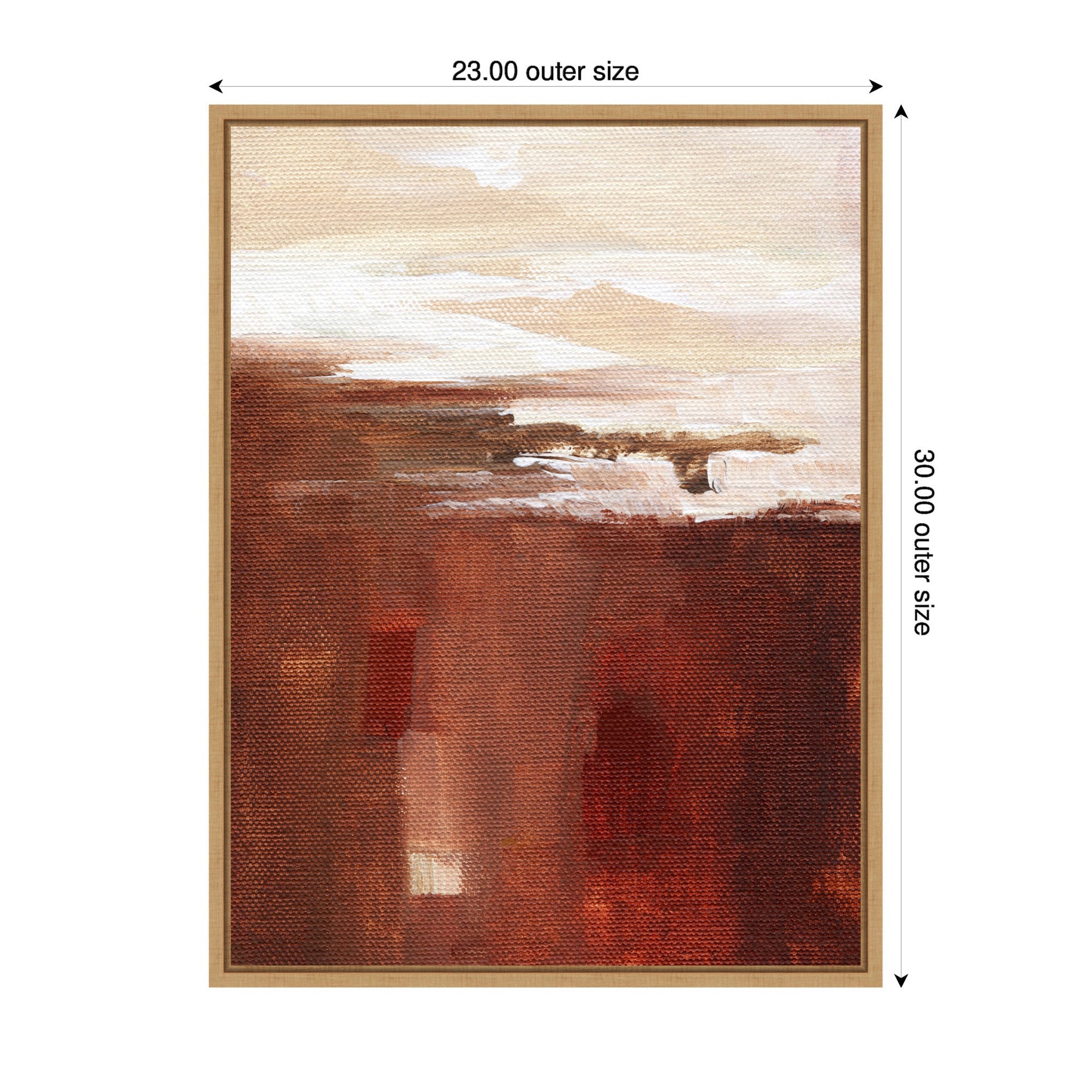 Sylvie Earthen Abstract Framed Canvas by Nikita Jariwala