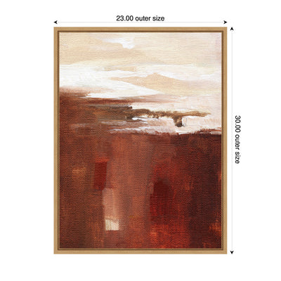 Sylvie Earthen Abstract Framed Canvas by Nikita Jariwala