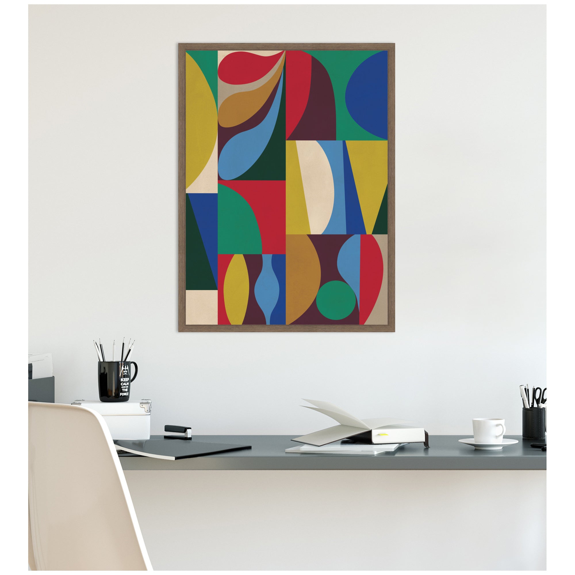 Abstract 04 by Rachel Lee Framed Canvas Wall Art Print