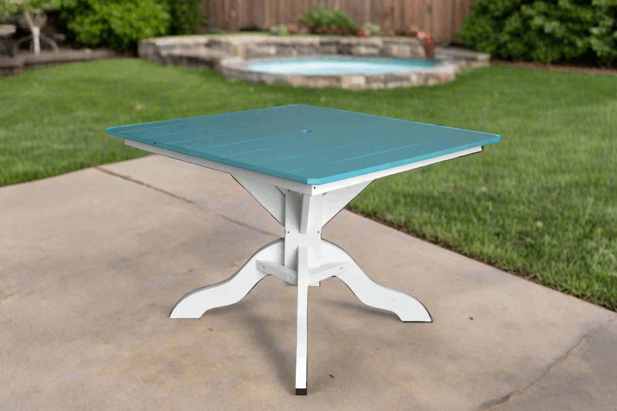 42" Square Outdoor Patio Table - In Dining, Counter & Bar Heights by Dutch Country Patio, LLC - product image 2 for Resin Society