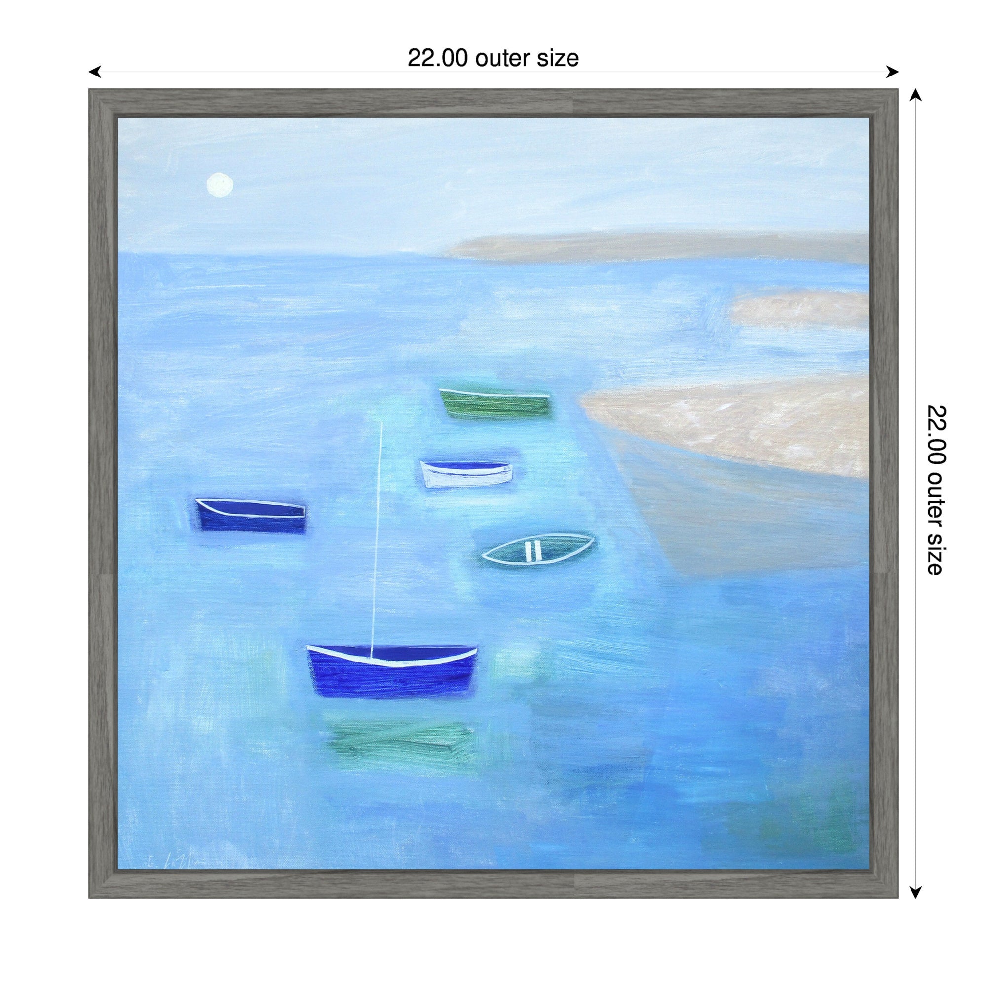 Sylvie Calm Waters Framed Canvas by Giuliana Lazzerini