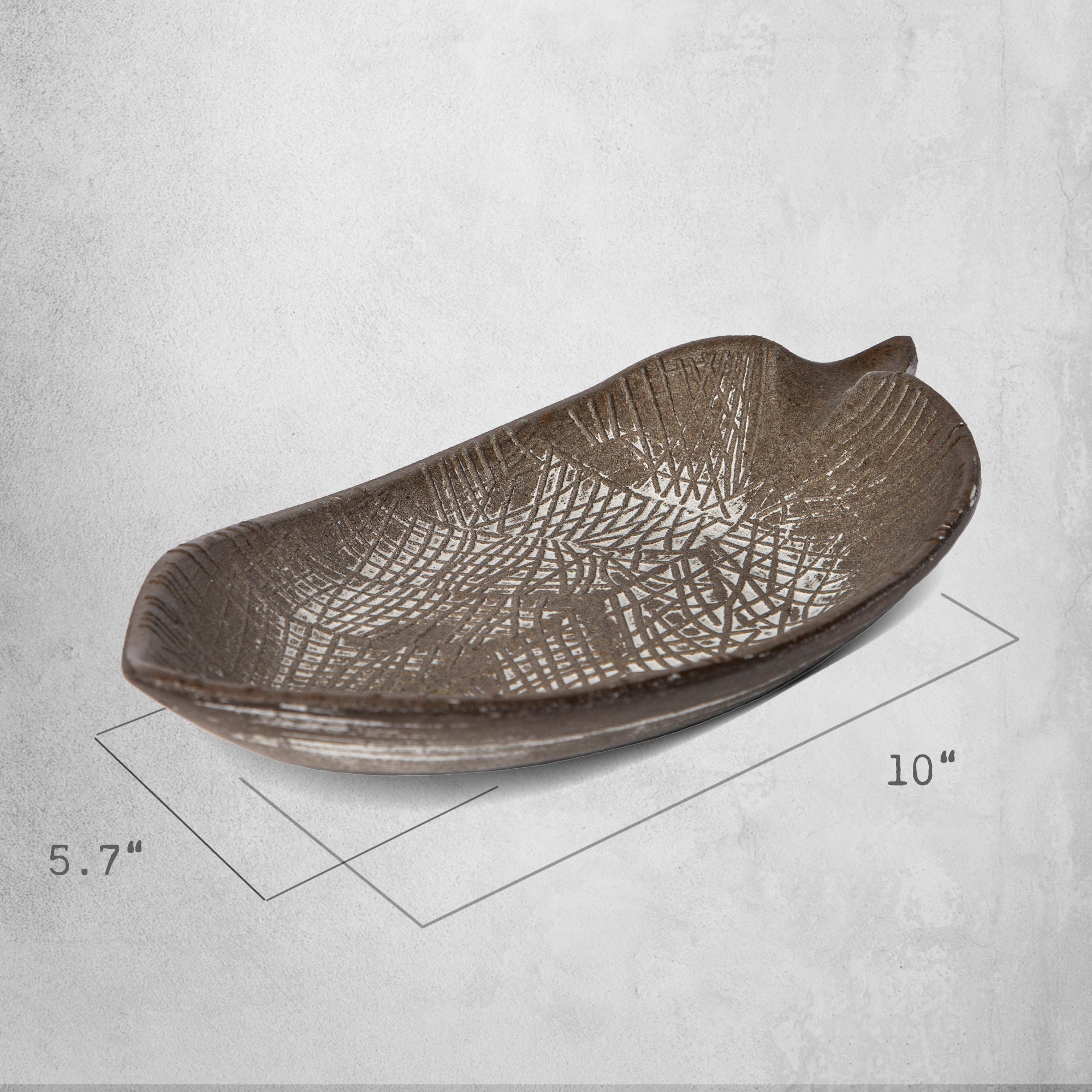 Wood Leaf Shaped Tray — Decorative Serving Platter & Key Bowl by Porto Boutique - product image 4 for Resin Society