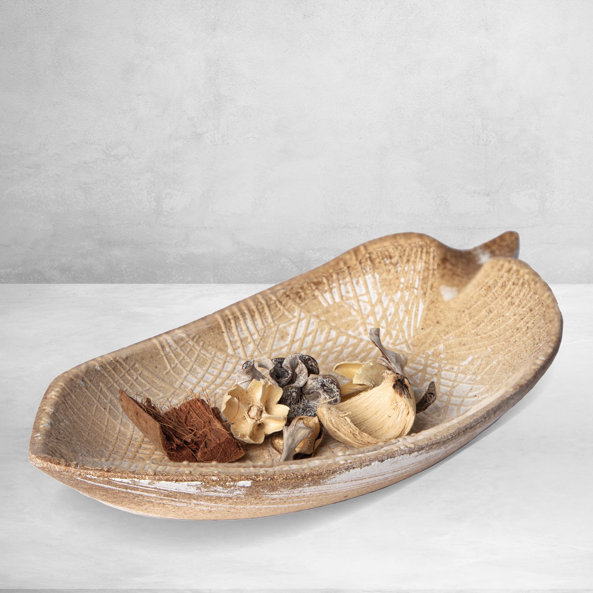 Wood Leaf Shaped Tray — Decorative Serving Platter & Key Bowl by Porto Boutique - product image 5 for Resin Society