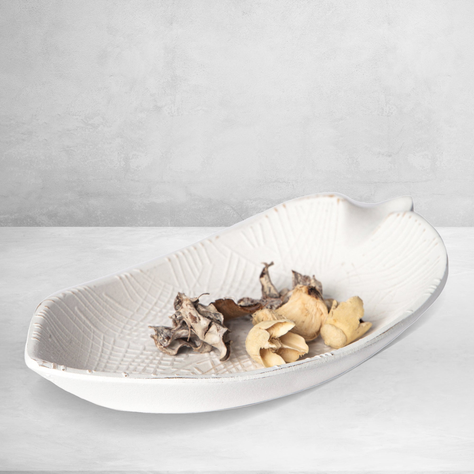 Wood Leaf Shaped Tray — Decorative Serving Platter & Key Bowl by Porto Boutique - product image 6 for Resin Society