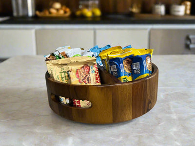Rotating Lazy Susan Divided Round Tray by Kalmar Home - product image 4 for Resin Society
