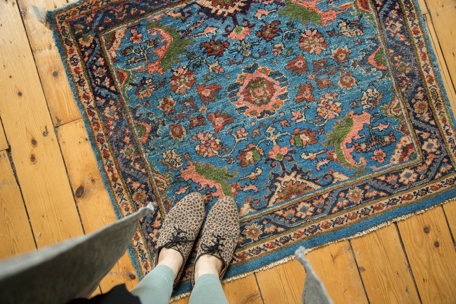 3x3.5 Vintage Fine Engelas Square Rug by Old New House® - product image 2 for Resin Society