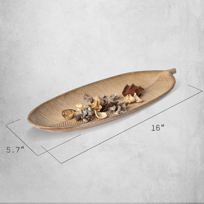 Leaf Design Wood Tray — Elegant Decorative MDF Tray for Home & Events by Porto Boutique - product image 5 for Resin Society