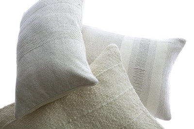 Tom Grey Woven Lumbar Pillow by Homelosophy