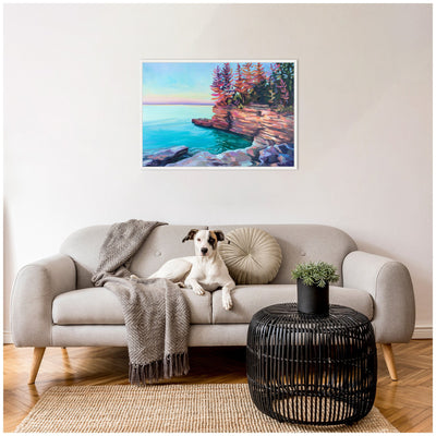 Sylvie Cave Point at Sunrise Framed Canvas by Rachel Christopoulos