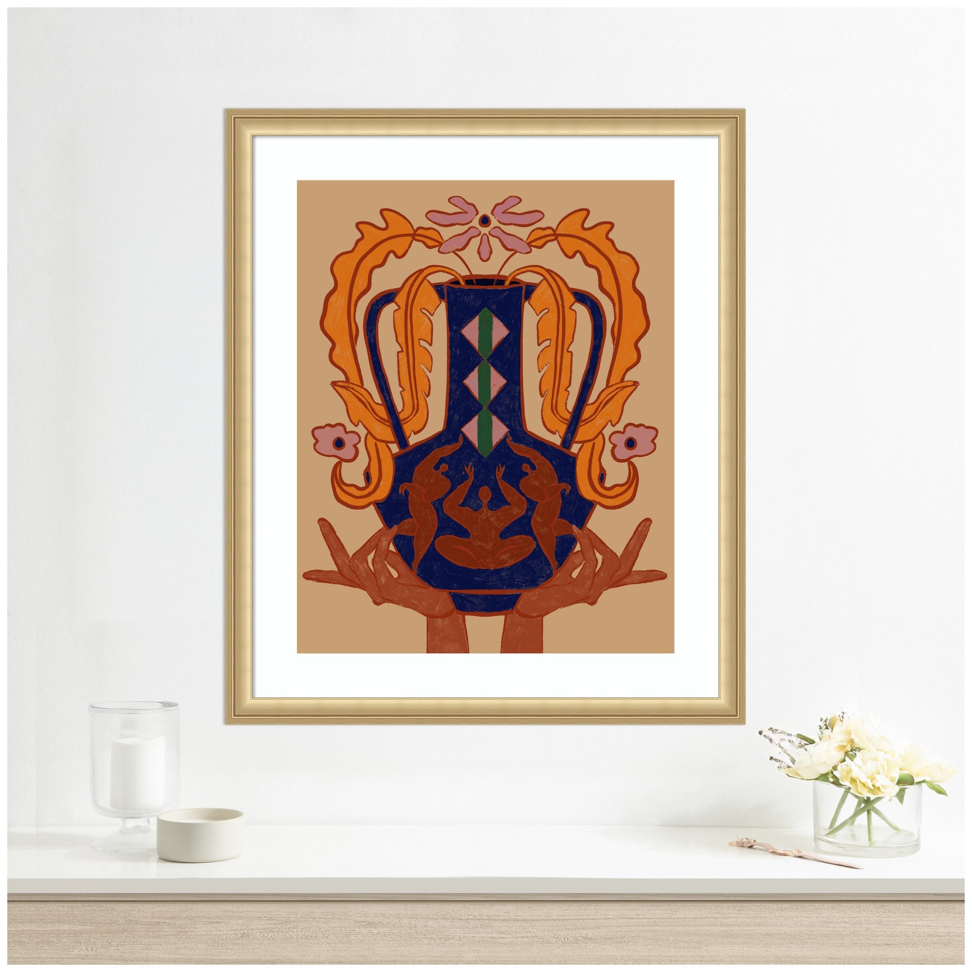 Vessel Collection Blossom by Arty Guava Framed Wall Art Print