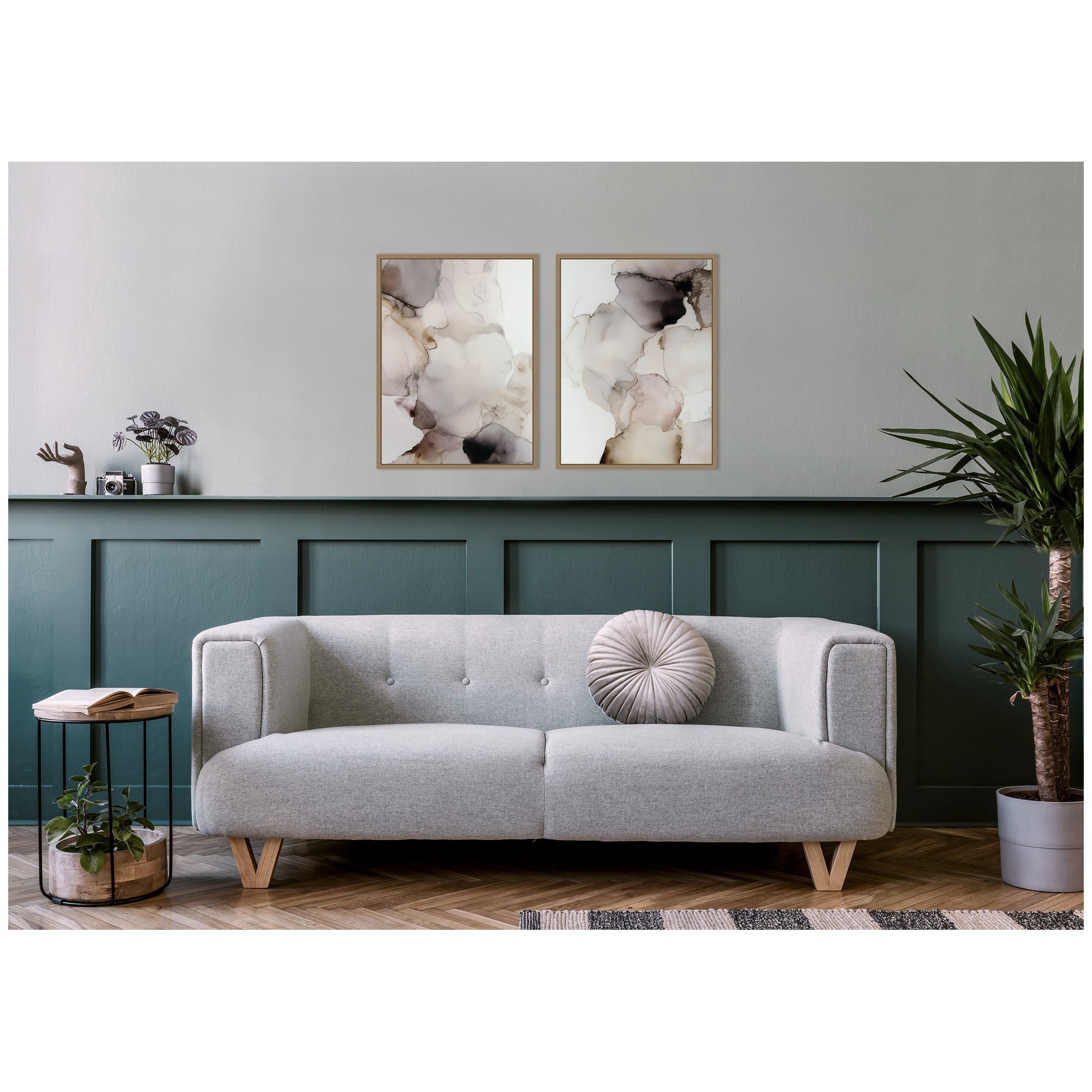 Smoke No.
1 & No.
2 2 Piece Framed Canvas Wall Art Set by Amy Lighthall
