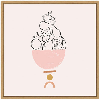 Sylvie Bowl of Fruitness Framed Canvas by Duchess Plum